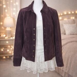 Lal y2k purple suede leather